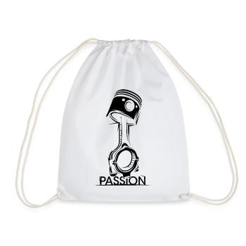 Kolben Tuner Passion Symbol Auto Tuning icon Logo - Turnbeutel - Weiß - Vorne