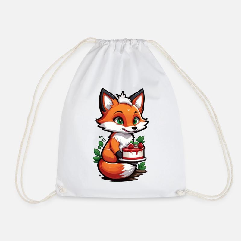 Foxy Cake Delight - Turnbeutel - Weiß