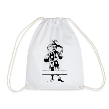 Playing Card Joker banner - Drawstring Bag - white - Front