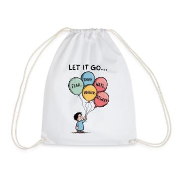 Inspirierendes Let It Go Design Kunst für Männer - Turnbeutel - Weiß - Vorne