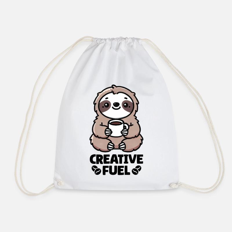 Creative Fuel Coffee Lover - Drawstring Bag - white