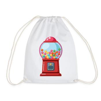 Machine à boules de chewing-gum - Sac de sport léger - blanc - Devant