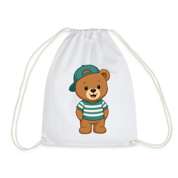 Kuschelbär Teddybär - Turnbeutel - Weiß - Vorne