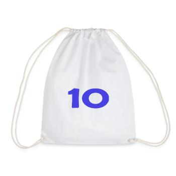 10. 10 JAHRE. 10-JÄHRIGES JUBILÄUM. 10-JÄHRIGES JUBILÄUM. - Turnbeutel - Weiß - Vorne