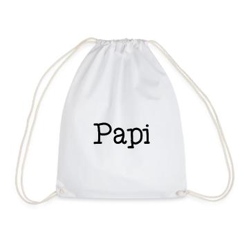 PAPOU. PAPA. FÊTE DES PÈRES. BONNE FÊTE PAPA. PAPI - Sac de sport léger - blanc - Devant