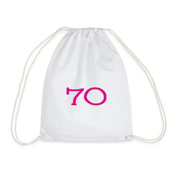 70. 70 YEARS. 70TH ANNIVERSARY. 70TH ANNIVERSARY. - Drawstring Bag - white - Front