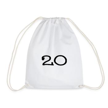 20. 20 ANS. 20e ANNIVERSAIRE. ANNIVERSAIRE 20 ANS. - Sac de sport léger - blanc - Devant