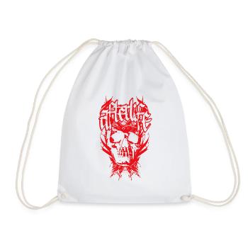 Conception de calligraphie de crâne foncé - Sac de sport léger - blanc - Devant