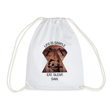 Carpenter, carpenter, carpenter, carpenter, craftsman, wood - Drawstring Bag - white - Front