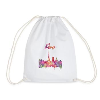 Paris la ville de l'amour! - Sac de sport léger - blanc - Devant