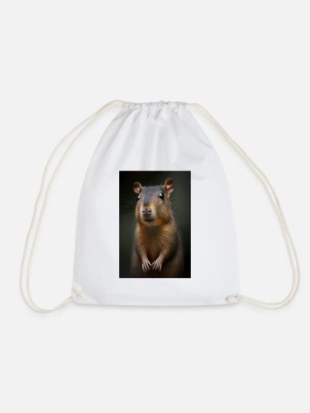Agouti aguti wild Meerschweinchen Haustier süß - Turnbeutel - Weiß