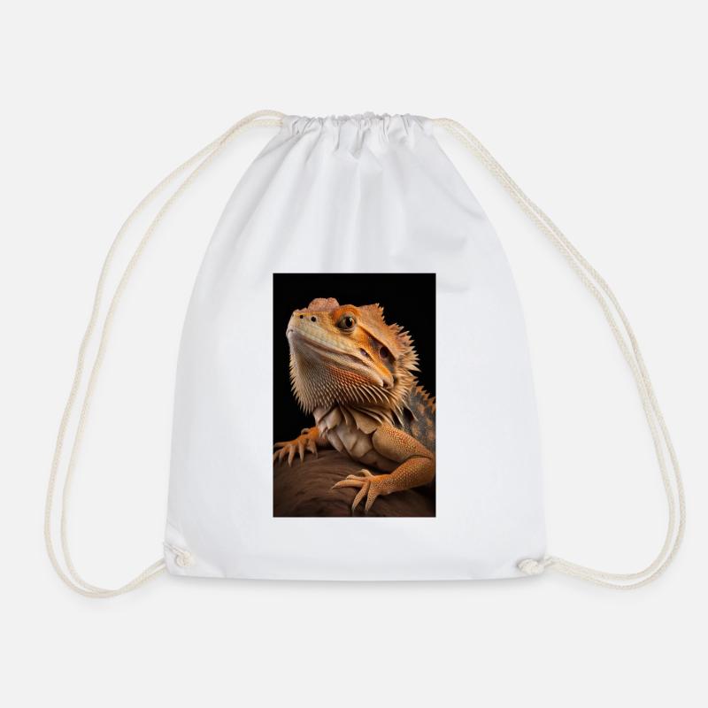 Bartagamen bearded dragon echsen reptil - Turnbeutel - Weiß