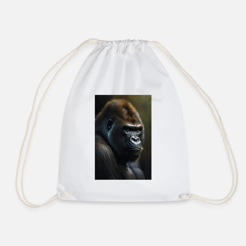 Gorilla Affe Cool - Turnbeutel - Weiß