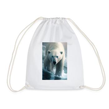Polar bear - Drawstring Bag - white - Front