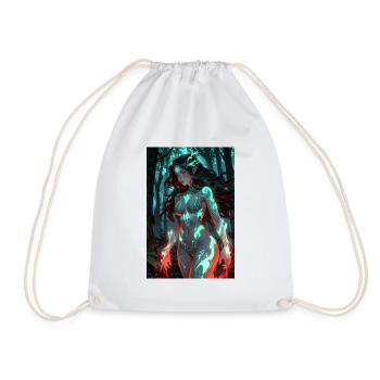 Anime Forêt Fille Manga - Sac de sport léger - blanc - Devant