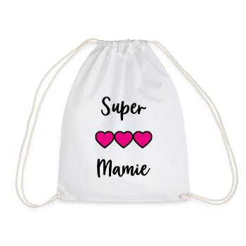 MAMIE. MAMAN. GRAND-MERE. FÊTE DES MÈRES - Sac de sport léger - blanc - Devant