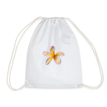 Découpe de frangipanier sur fond noir - Sac de sport léger - blanc - Devant