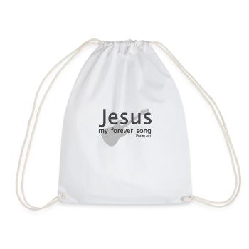 Conception chrétienne Jésus Mon chant pour toujours Psaume 40 - Sac de sport léger - blanc - Devant