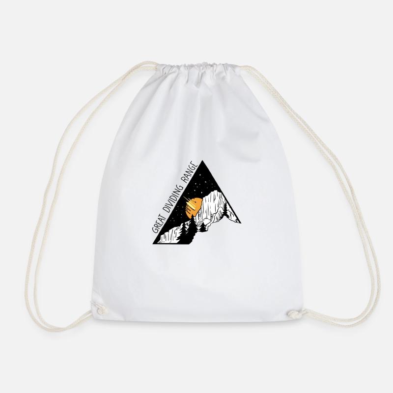 Great Dividing Range KOA Design - Drawstring Bag - white
