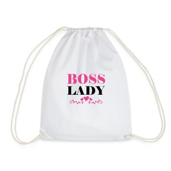 Boss Queen Gift Women Girls Lady - Drawstring Bag - white - Front