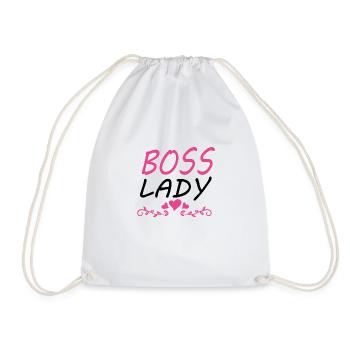 Boss Queen Gift Women Girls Lady - Drawstring Bag - white - Front