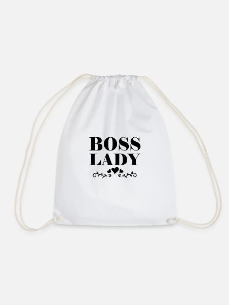 Boss Queen Gift Femmes Filles Dame - Sac de sport léger - blanc