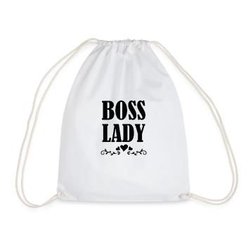 Boss Queen Gift Women Girls Lady - Drawstring Bag - white - Front