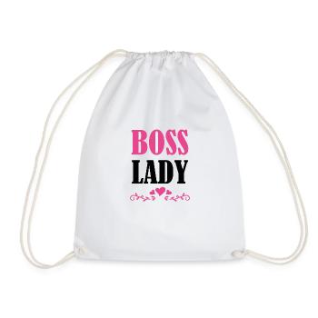 Boss Queen Gift Women Girls Lady - Drawstring Bag - white - Front