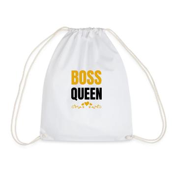 Boss Queen Lady Ladies Gift - Drawstring Bag - white - Front