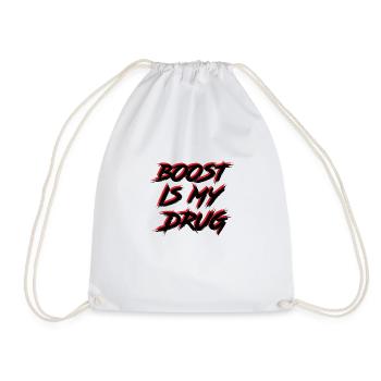 Boost is my Drug Auto Tuning Leidenschaft Geschenk - Turnbeutel - Weiß - Vorne