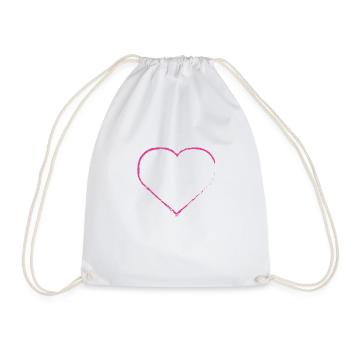 Coeur Coeurs Bonheur Amitié Famille Cadeau - Sac de sport léger - blanc - Devant