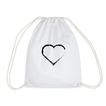 Coeur Cœurs Bonheur Amitié Cadeau familial - Sac de sport léger - blanc - Devant
