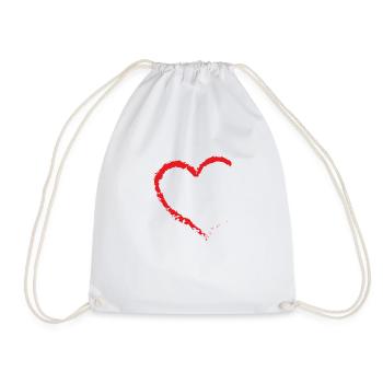 Coeur Coeurs Bonheur Amitié Famille Cadeau - Sac de sport léger - blanc - Devant