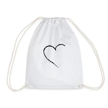 Coeur Cœurs Bonheur Amitié Cadeau familial - Sac de sport léger - blanc - Devant