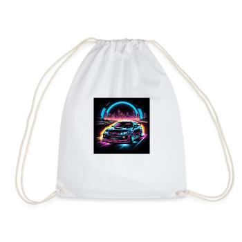 JDM Sportcar tuning Driftcar Voiture Cadeau PS - Sac de sport léger - blanc - Devant