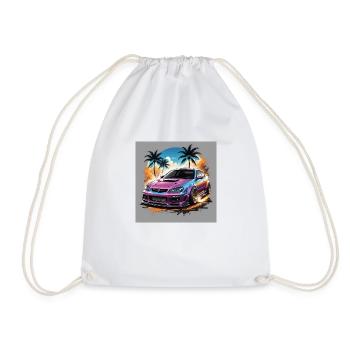JDM Sportcar tuning Driftcar Voiture Cadeau PS - Sac de sport léger - blanc - Devant