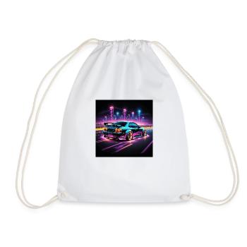 JDM Sportcar Tuning Driftcar Car Gift PS - Drawstring Bag - white - Front