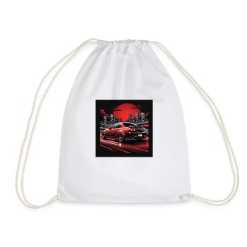 JDM Sportcar Tuning City Car Gift Highway - Drawstring Bag - white - Front