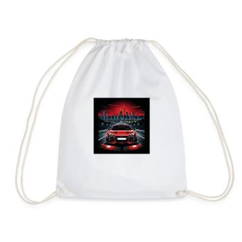 JDM Sportcar Tuning Stadt Drift Geschenk Auto - Turnbeutel - Weiß - Vorne