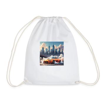 JDM Sportcar tuning City Drift Voiture Cadeau - Sac de sport léger - blanc - Devant