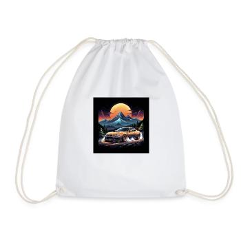 JDM Sportcar tuning Driftcar Voiture Cadeau PS - Sac de sport léger - blanc - Devant