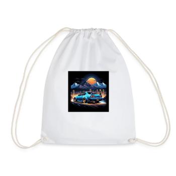 JDM Sportcar Tuning Driftcar Car Gift PS - Drawstring Bag - white - Front