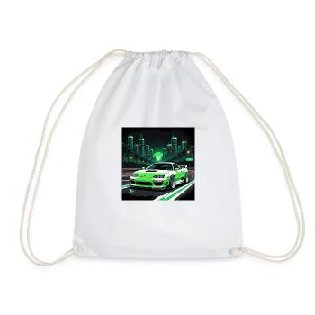 JDM Sportcar tuning Driftcar Voiture Cadeau PS - Sac de sport léger - blanc - Devant