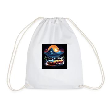 JDM Sportcar Tuning Driftcar Car Gift PS - Drawstring Bag - white - Front