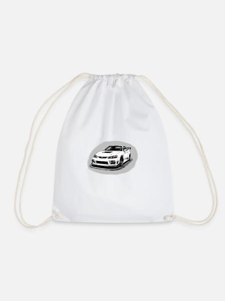 JDM Sportcar Tuning Driftcar Car Gift PS - Drawstring Bag - white