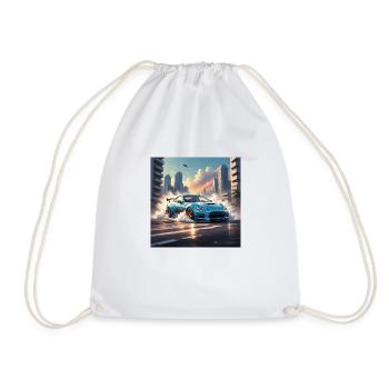 JDM Sportcar Tuning Driftcar Car Gift PS - Drawstring Bag - white - Front