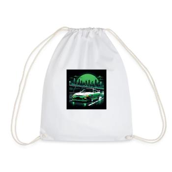 JDM Sportcar Tuning Driftcar Car Gift PS - Drawstring Bag - white - Front