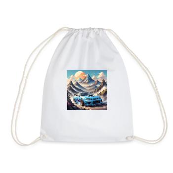 JDM Sportcar tuning Driftcar Voiture Cadeau PS - Sac de sport léger - blanc - Devant