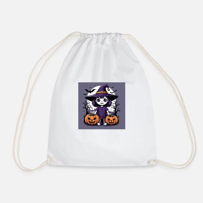 Strega carino Halloween zucca regalo cimitero - Sacca sportiva - bianco