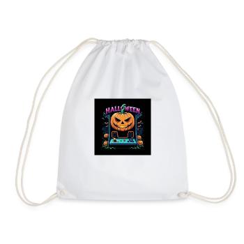 Games Ghost Ghost Halloween Pumpkin Bat - Drawstring Bag - white - Front
